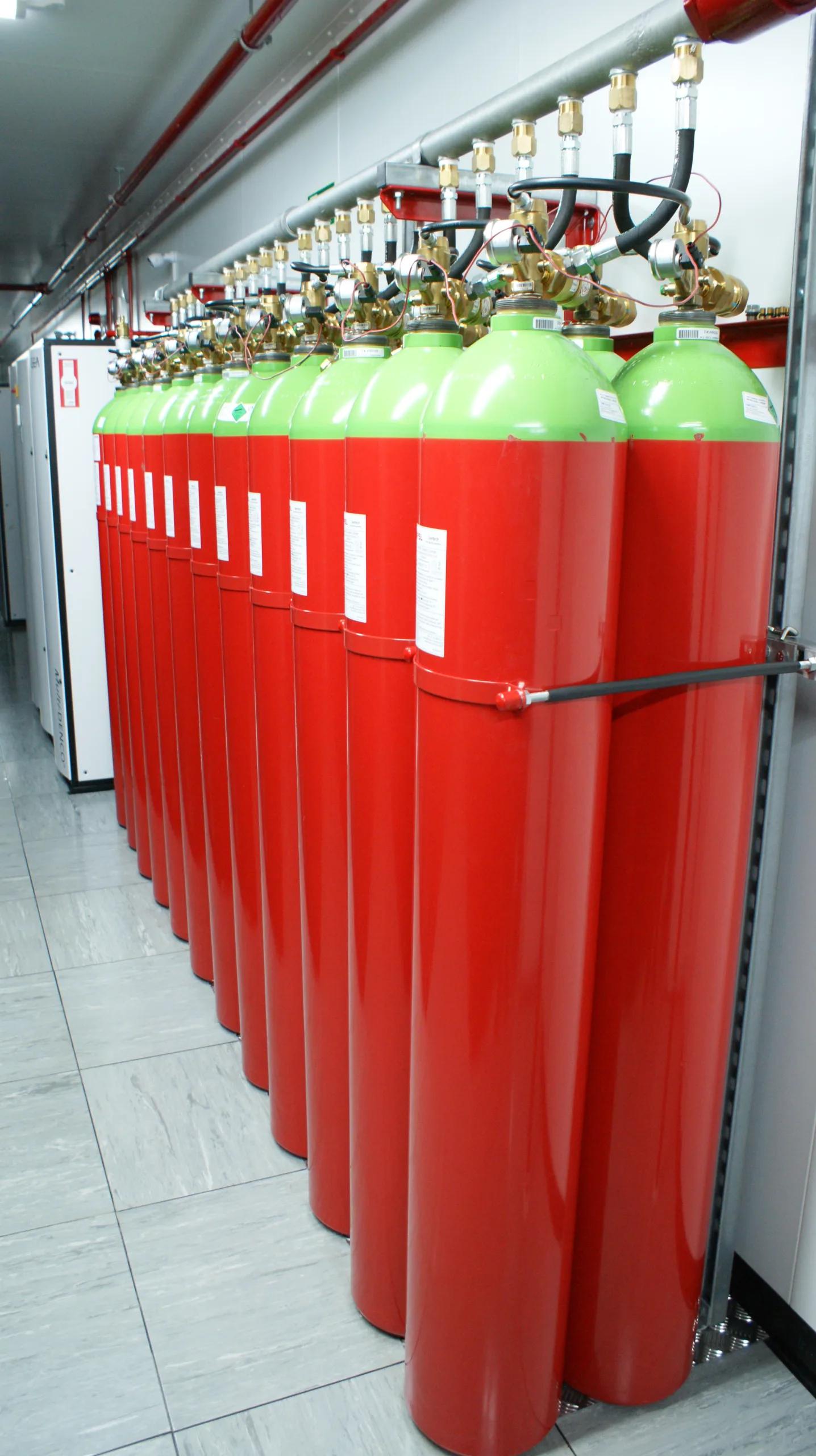 A picture of a fire suppression system